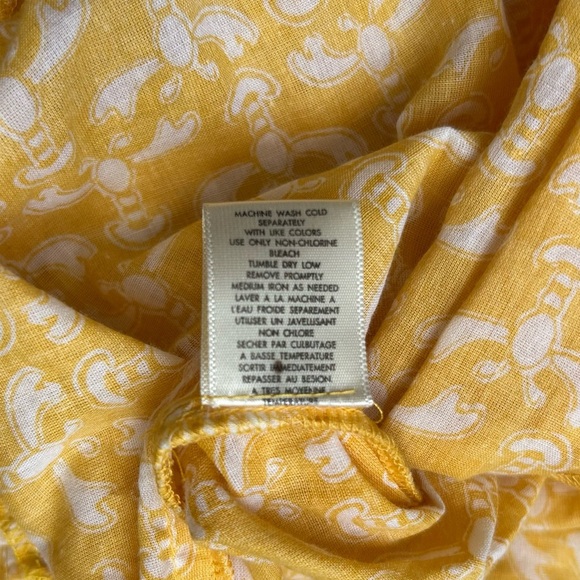 Anthropologie Porridge Yellow Lobster Print Tiered Maxi Dress Size Small - Picture 14 of 14